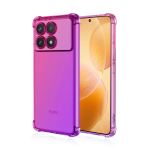 Skaidrus mielas gradiento telefono dėklas Plonas, nesibraižantis, lankstus TPU dangtelis, atsparus smūgiams, apsauginis dėklas, skirtas Xiaomi Poco C31 F2 Pro F3 GT F4 F6 M5s X3 NFC POCO F5 5G rožinė/violetinė