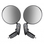 1 pora dviračio vairo galinio vaizdo veidrodėlių, 360 laipsnių besisukantys, sulankstomi, skirti plento, kalnų dviračiams, įstatomi į vairo galus, i&scaron;gaubti, stikliniai lę&scaron;iai, dviračio priedai juoda