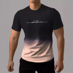 Didelio dydžio vyri&scaron;ki mar&scaron;kinėliai 3D spausdinti mar&scaron;kinėliai vyri&scaron;ki paprasto gradiento mados tendencijos mar&scaron;kinėliai trumpomis rankovėmis kasdieniai vasariniai drabužiai S