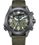 CITIZEN ProMaster Eco-Drive Amžinas Pasaulio Laikas Safyras Nerūdijančio Plieno Laikrodis JV1005-02W žalia