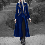 FiveFive rudens žieminis paltas Vir&scaron;utiniai rūbai Viduramžių Cosplay Kostiumai Moteri&scaron;ki Madingi Ilgomis rankovėmis Aksominis Frakas Striukė Vintažinė gotikos ilga suknelė XXXXL