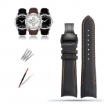 Klasikinis 22/23/24 mm tikros blauzdos odos laikrodžio dirželis, skirtas Tissot laikrodžiui T035627/617/407 serijos laikrodžio juostos drugelio sagtis 24mm