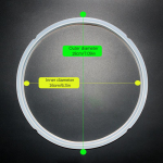 18/20/22/24Cm Silikoninės guminės tarpinės viryklės dangčio sandarinimo žiedas Elektrinės slėginės viryklės keitimas 2-6L viryklės tarpikliams 18CM