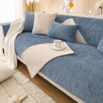 &Scaron;iuolaikinė žieminė velvetinė dryžuota pliu&scaron;inė sofos pagalvė - neslidi vientisa spalva 30*50 waist pillowcase