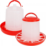 Vi&scaron;čiukų &scaron;ėrykla (6 svarai) ir girdykla (2 litrai), lauko pakabinamas plastikinis indas pauk&scaron;čiams (Dydis: 9' x 7')