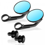 Motociklo galinio vaizdo veidrodžiai 7/8 ant vairo Motociklo priedai, universalūs, skirti BMW Honda Suzuki Dirt Pit Bike Cafe Racer dangaus mėlyna spalva