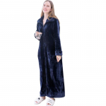 Rudens ir žiemos flaneliniai užtrauktukų chalatai moterims poroms, naktinės suknelės, madingi &scaron;ilti dideli atlapai, kimono, pailginantys, sustorinantys chalatą XL