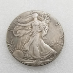 Antikvarinė 1906 m. Amerikos Laisvės statulos sidabro dolerio atminimo moneta, 39 mm skersmens null