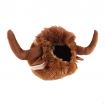 Dog Horn Wig Cow Hat Dress up Headwear Pet Funny Ox with for Birthday M