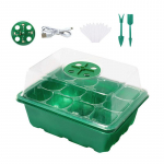 1 pakuotė Sėklų daiginimo dėklas su augalų &scaron;viesa, Daigų daiginimo dėklų rinkiniai su reguliuojamais drėgmės kupolais ir USB duomenų kabeliu