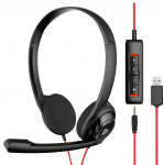 NUBWO HW02 USB ausinės su triuk&scaron;mą slopinančiu mikrofonu, laidinė ofisinė skambučių centro ausinė, skirta Boom Skype webinarams, valdymas ant laido Package size:19*16.5*6cm juoda