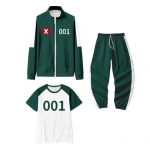 230 001 007 Sportinis kostiumas Cosplay kostiumas Korėjieti&scaron;kas unisex &scaron;varkas trumpomis rankovėmis, vir&scaron;us, bėgiojimo kelnės, 3 dalių sportinio kostiumo komplektas, apranga maskaradiniam vakarėliui S A