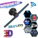3D LED 384 lempos karoliukai HD nuotolinis holograminis ventiliatorius projektorius reklaminis ekranas WIFI holografinis ekrano grotuvas EU