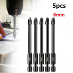 6 mm grąžtai 74 mm kryžminis &scaron;e&scaron;iakampis kotas daugiafunkcinis