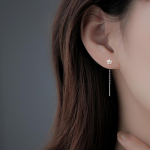 1 vnt. cirkonio auskarų kabliukai &scaron;irdelės žvaigždutės auskarai ilgi temperamento universalūs kutai