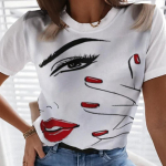 Moteri&scaron;ki mar&scaron;kinėliai Sexy Girl 3d Print Mar&scaron;kinėliai Moteri&scaron;ki Y2k madingi mar&scaron;kinėliai trumpomis rankovėmis mar&scaron;kinėliai mar&scaron;kinėliai Afrikos Moterų Camiseta Mergaičių drabužiai S