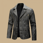 Vyri&scaron;kas odinis kostiuminis &scaron;varkas Motociklininko atlapas Vyri&scaron;kas retro PU odos &scaron;varkas Slim Fit &scaron;varkas Vyrams XXXL juoda