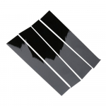 4 vnt Piano Black Posts stulpelių komplektas, durų apdailos dangtelio komplektas, skirtas Dodge RAM 1500 2500 3500 2009-2018 m.