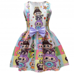 Vaiki&scaron;ka mergaičių anime animacinio elfo ra&scaron;to berankovė su kaspinu kasdienė vakarėlio princesės suknelė 140cm