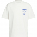 Adidas Originals Kareem Skyhook Classic Retro Laiski Patogūs Trumpomis Rankovėmis Mar&scaron;kinėliai Unisex Vir&scaron;utiniai Drabužiai Debesų Baltumo JD5192 XS