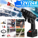 12/24V Akumuliatorinis Auk&scaron;to Slėgio Automobilių Plovimo Pistoletas Ne&scaron;iojamas Automobilių Purk&scaron;tuvas Galingas Plovimo Įrenginys Sodo Vandens Srovės Antgalis Vanduo 12V