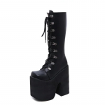 Platforminiai Batai Europos Amerikos Naktinio Klubo Scenos Auk&scaron;takulniai Moteri&scaron;ki Batai Moteri&scaron;ki Tortas Storu Padu Storu Kulnu 14.5cm 35 juoda