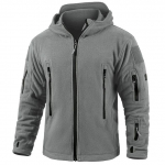 Vyri&scaron;ka &scaron;ilta taktinė vilnonė striukė su užtrauktuku Užsegamas storas &bdquo;Polar Hoodie&ldquo; žieminis lauko sportinis žygis su gobtuvu palto ki&scaron;enė XXXXL