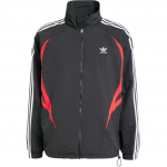 Adidas Originals Archyvo sportinis džemperis su spalvų blokų logotipų dizainu ir patogiu stovimu apykakle, ilgomis rankovėmis, vyri&scaron;ki vir&scaron;utiniai drabužiai, juodas IY2092 S