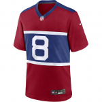 Nike X NFL Daniel Jones New York Giants Letter Number Print Color Block V-Neck Short Sleeve Football Shirt Men tops Red 67NM0AAL8IF-007 XL