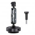 Veiksmo kameros siurbtukas laikiklis GoPro, Insta360, DJI, 360 laipsnių reguliuojamas, automobilio priekinio stiklo laikiklis, sulankstomas sportinės kameros laikiklis pilka