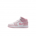 Air Jordan 1 Mid GS Perlo Rožinės Baltos Vaikams Sportbačiai Vidutinio &Scaron;velnumo Rožiniai DQ8423-600 40