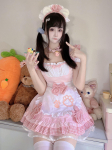 Mielas kačiuko anime lolitos tarnaitės cosplay suknelė L