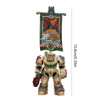 Sandėlyje JOYTOY Warhammer 40K Tamsieji Angelai Mirties Sparnas Senjoras su Kompanijos Vėliava 1:18 veiksmo figūrėlė, Kolekcinis modelis Other