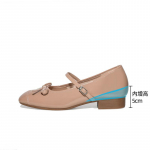 Mada 2025 Nauja mada Viduje paauk&scaron;tinti Bateliai Mary Jane su kaspinėliu Moteri&scaron;ki kvadratiniu priekiu, seklių i&scaron;kirpimų, odiniai vasariniai vieni batai 40