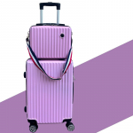 Daugiaspalvis tėvų ir vaikų bagažo rinkinys: 12 ir 20 rankinis bagažas su galimybe ne&scaron;ioti ant peties ir universaliais ratukais 12-inch Crossbody rožinė
