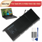 Įkraunama ličio baterija, skirta Dell XPS 13 9350 9343 13D-9343 JD25G JHXPY 5K9CP 0DRRP 0N7T6 DIN02 RWT1R 90V7W ne&scaron;iojamojo kompiuterio baterija 56Wh