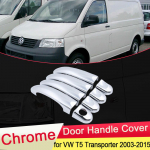 Volkswagen VW T5 Transporter 2003~2015 chromuotos durų rankenų apdailos i&scaron;orės apdaila ABS rinkinys automobilio lipdukai dangtelio priedai 2004 T5 2003-2015