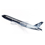 Auk&scaron;čiausios kokybės lieto modelio lėktuvas - Air New Zealand B777 (Juoda i&scaron;vaizda), 1:126 mastelis gray