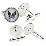 Boston Terrier, American Gentleman - cufflinks in a box, handmade jewelry, product of the Art-Dog brand sidabras