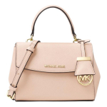 Michael Kors Mk Ava Vintage Vienspalvė Atverčiama Universali Kelioninė Rankinė Su Logotipo Pakabuku Odinė Rankinė Per Petį Mini 32F5GAVC1L-SOFT-PINK Shopping Bag Set(Basic Set+Shopping Bag)