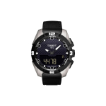 TISSOT Kvarcinis Mechanizmas 100m Atsparumas Vandeniui Vyri&scaron;ki Laikrodžiai Laikrodis 45mm Juodas Ciferblatas Titano PVD Danga Laikrodžio Korpusas T091.420.46.051.00 Black Strap black