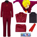 Sanji Raudono Kostiumo Cosplay Apranga I&scaron; Onepiece XXXL