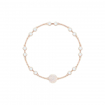 Swarovski Remix Collection Magnetinis užsegimas Imituoto kristalo apyrankė Moteri&scaron;ka apyrankė Balta Rožinio aukso 5451037 L