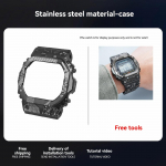 Titano lydinio apyrankė+Korpuso rėmelis Casio G-Shock DW-5600 GW-M5610 GW-B5600 Modifikacijos rinkiniui Nerūdijančio plieno laikrodžio apyrankės rinkinio priedai For DW-5600
