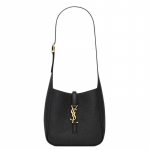Saint Laurent Le 5 &Aacute; 7 Grūdėtos Odos Rankinė Juoda Moteri&scaron;kos Pečių Rankinės 809461-AADUU-1000 Basic Set (Bag+Dust Bag)