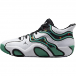 Jordan Tatum 3 neslystantis amortizavimas vidutinio auk&scaron;čio vaiki&scaron;ki krep&scaron;inio bateliai balti HF3136-103 38.5