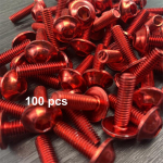 10/100 vnt. M6 X 20 mm Juodi Raudoni Mėlyni Auksiniai Anoduoto Aliuminio Apdailos Varžtai Motociklo Varžtai Varžteliai M6x20mm