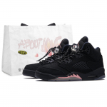 Jordan Air Jordan 5 Paris Night 2.0 vidutinio auk&scaron;čio senoviniai krep&scaron;inio batai moteri&scaron;ki juodi FD4814-008(Komanda645-2.0) 35.5