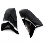 Carbon Fiber Look Black automobilio galinio vaizdo &scaron;oninio veidrodėlio dangteliai BMW 5 6 7 serijos F10 F11 F18 F07 F12 F13 F06 F01 F02 LCI Glossy Black