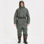 Sustorintas neper&scaron;lampamas pūkinis kombinezonas žvejybai žiemą ir apsaugai nuo ledo 4XL gray